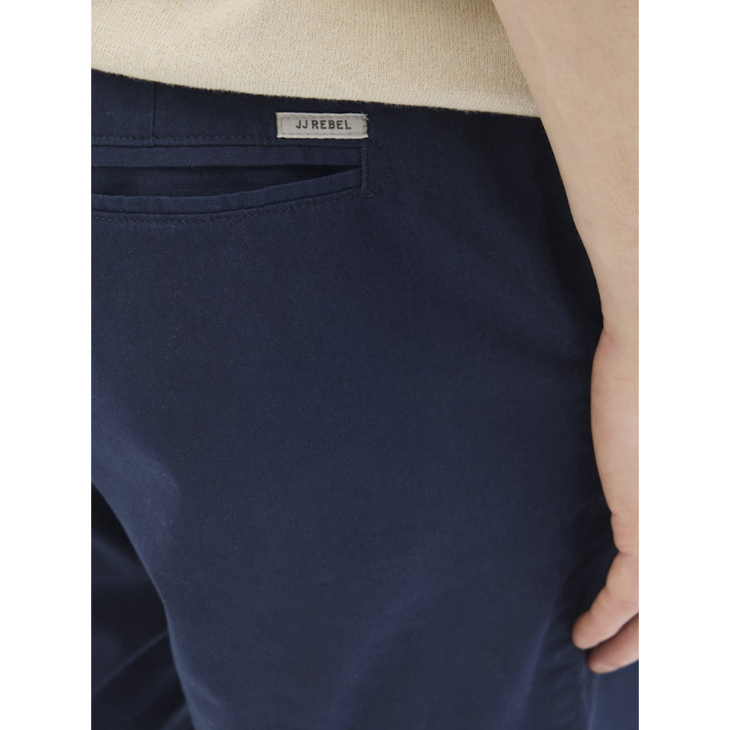JJ REBEL Sunny Hør Chino Shorts - Navy Blazer