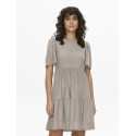 JDY Carla Cathinka Broderi Kjole - Chateau Gray
