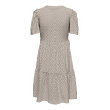 JDY Carla Cathinka Broderi Kjole - Chateau Gray