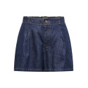 ONLY Ellis Plisserede Denim Shorts - Dark Blue Denim