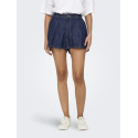 ONLY Ellis Plisserede Denim Shorts - Dark Blue Denim