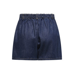 ONLY Ellis Plisserede Denim Shorts - Dark Blue Denim