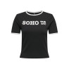ONLY Nina Life Kontrast T-Shirt - Sort