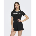 ONLY Nina Life Kontrast T-Shirt - Sort