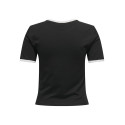 ONLY Nina Life Kontrast T-Shirt - Sort