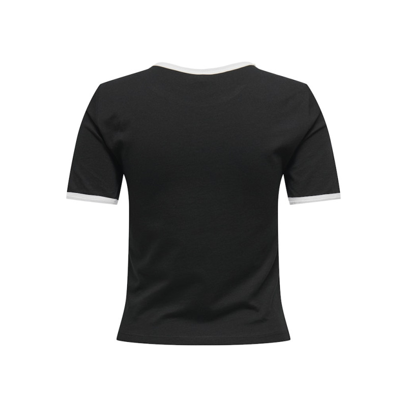 ONLY Nina Life Kontrast T-Shirt - Sort