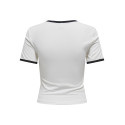 ONLY Nina Life Kontrast T-Shirt - Cloud Dancer / Sort