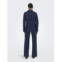 ONLY Elle Figursyet Denimjakke - Dark Blue Denim