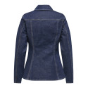 ONLY Elle Figursyet Denimjakke - Dark Blue Denim