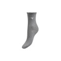 ONLY Diana 2-Pak Strømper Med Broderede Hjerter - Dark Grey Melange