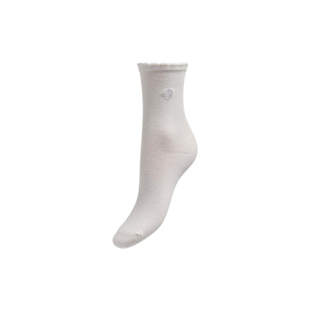 ONLY Diana 2-Pak Strømper Med Broderede Hjerter - Cloud Dancer