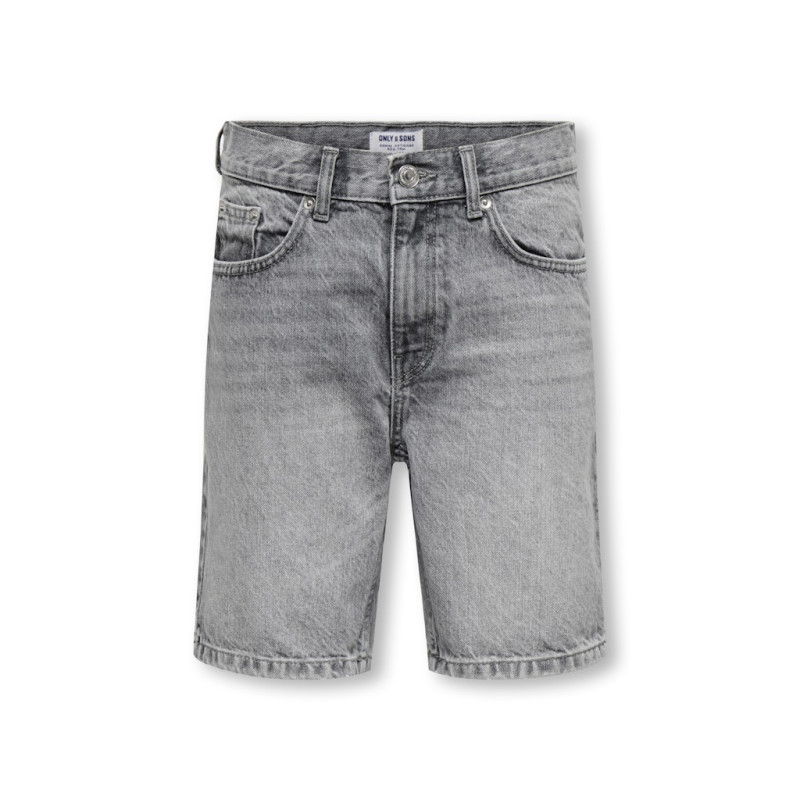 ONLY & SONS JUNIOR Edge MG 2790 Denim Shorts - Medium Grey Denim