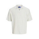 JACK & JONES JUNIOR Paros Easter Crochet Strik Polo - Sea Salt