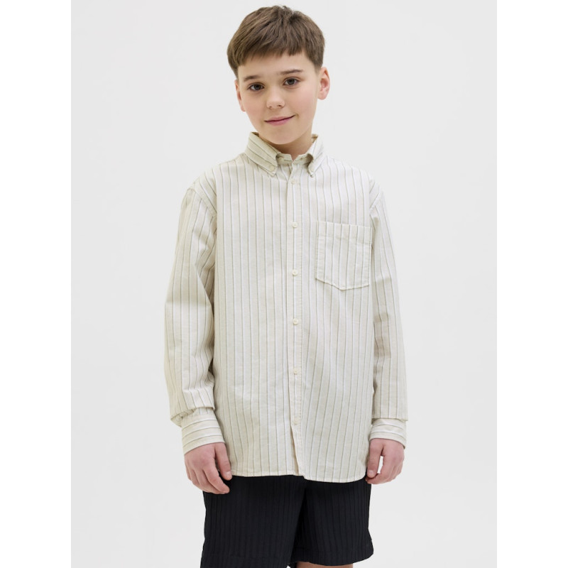 JACK & JONES JUNIOR Theo Boxy Oxford Skjorte - Bright White