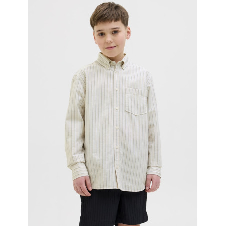JACK & JONES JUNIOR Theo Boxy Oxford Skjorte - Bright White