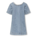 KIDS ONLY Gigi Denim Kjole Med Sløjfer - Light Blue Denim