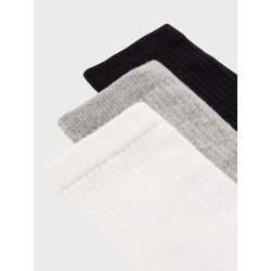NAME IT KIDS Solid 3-Pak Tennis Sokker - Bright White