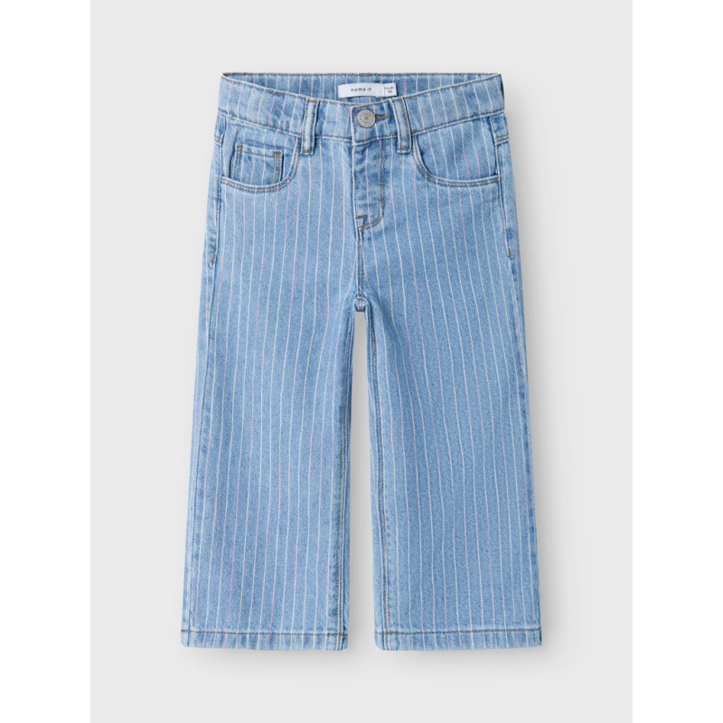 NAME IT MINI Rose Stribede Jeans 4008 - Light Blue Denim