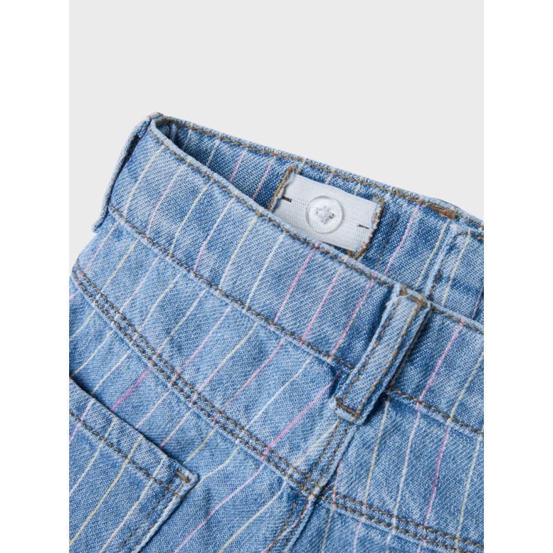 NAME IT MINI Rose Stribede Jeans 4008 - Light Blue Denim
