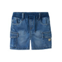 NAME IT MINI Ben Baggy Denim Shorts - Medium Blue Denim
