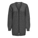 JDY Zoey Strik Cardigan - Dark Grey Melange