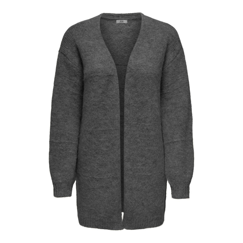 JDY Zoey Strik Cardigan - Dark Grey Melange