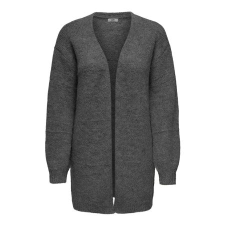 JDY Zoey Strik Cardigan - Dark Grey Melange