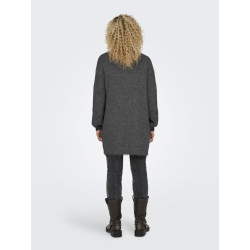 JDY Zoey Strik Cardigan - Dark Grey Melange