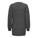 JDY Zoey Strik Cardigan - Dark Grey Melange