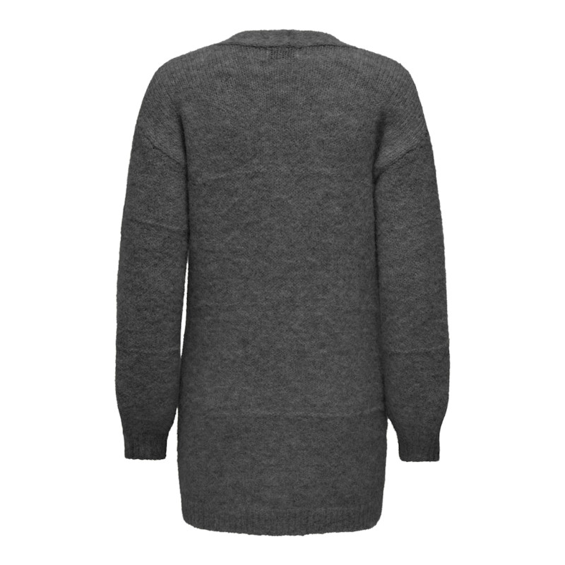 JDY Zoey Strik Cardigan - Dark Grey Melange