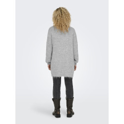 JDY Zoey Strik Cardigan - Light Grey Melange