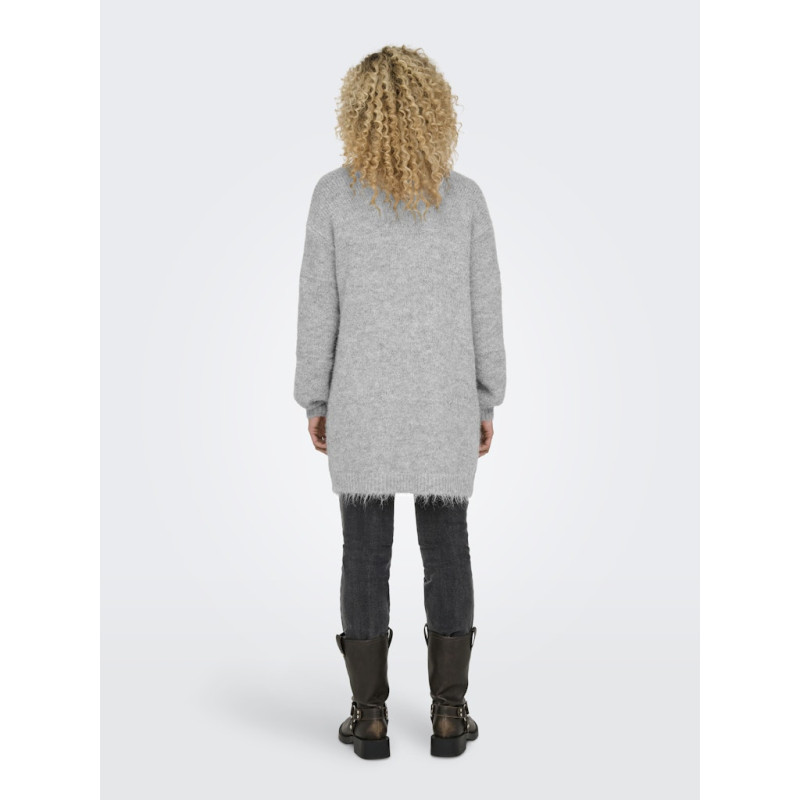 JDY Zoey Strik Cardigan - Light Grey Melange