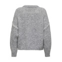 JDY Zoey Stitch Strik Pullover - Light Grey Melange