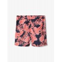 NAME IT mini Zaxx lange badeshorts - Neon Coral