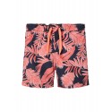 NAME IT mini Zaxx lange badeshorts - Neon Coral