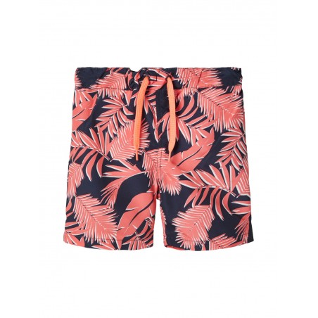 NAME IT mini Zaxx lange badeshorts - Neon Coral