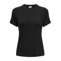 JDY Como S/S Bamboo O-Neck Top - Sort