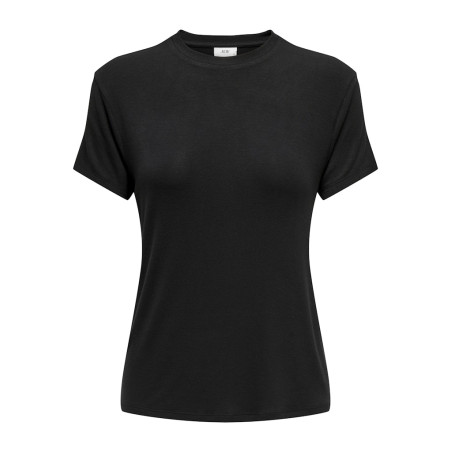 JDY Como S/S Bamboo O-Neck Top - Sort