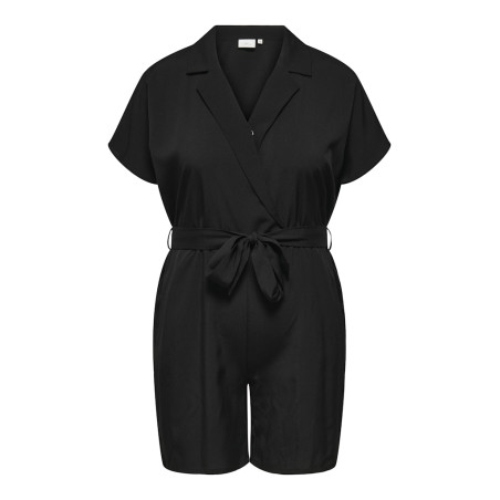 ONLY CARMAKOMA Nova Life Lux S/S Vera Playsuit - Sort