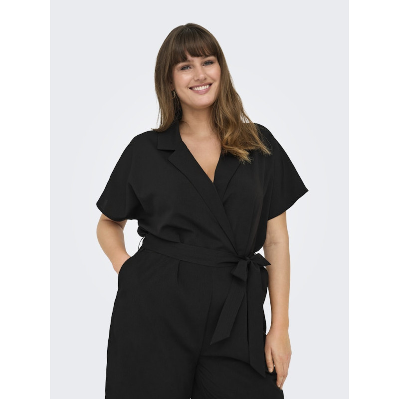 ONLY CARMAKOMA Nova Life Lux S/S Vera Playsuit - Sort