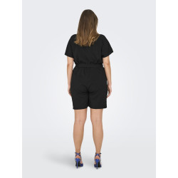 ONLY CARMAKOMA Nova Life Lux S/S Vera Playsuit - Sort