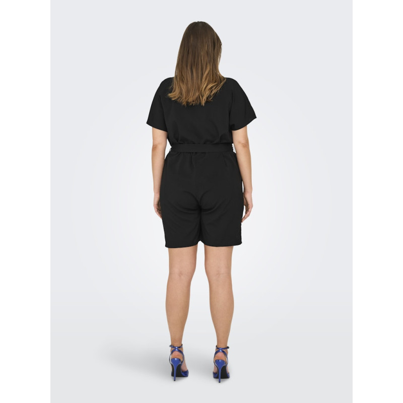 ONLY CARMAKOMA Nova Life Lux S/S Vera Playsuit - Sort