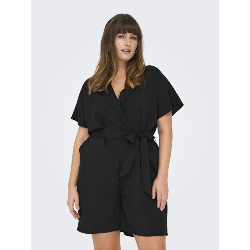 ONLY CARMAKOMA Nova Life Lux S/S Vera Playsuit - Sort