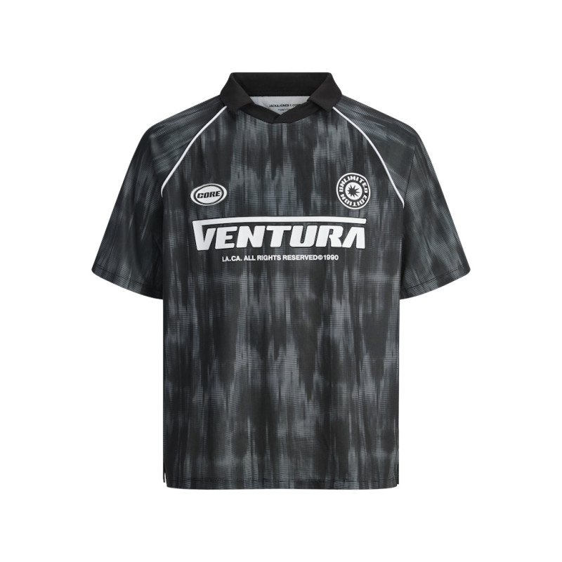 JACK & JONES CORE Retreat Mesh Polo - Sort / asphalt