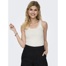 ONLY Sara Sharai Blonde Tanktop - Cloud Dancer