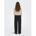 ONLY Annasofia Life S/S Stribet Strik Top - Birch