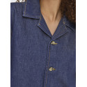 ONLY Ellis S/S Denim Skjorte - Dark Blue Denim