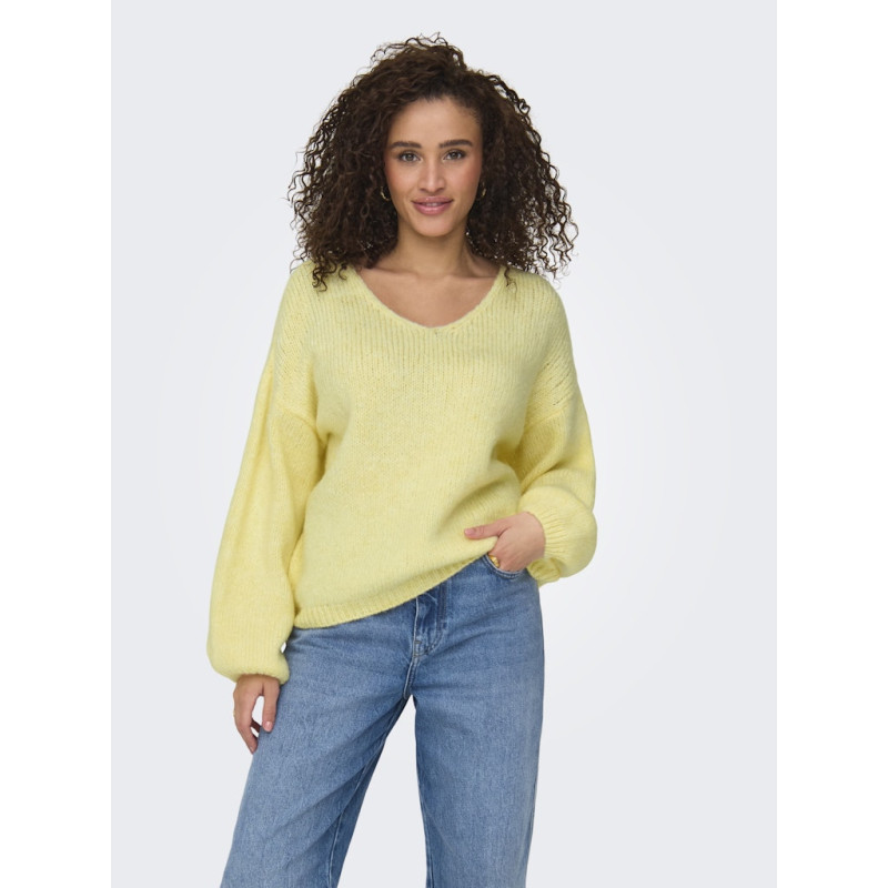 JDY Dinea L/S Vendbar Strik Pullover - Pastel Yellow