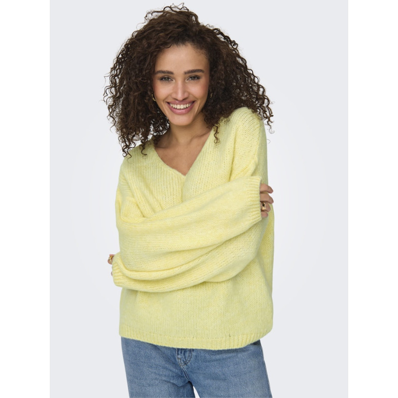 JDY Dinea L/S Vendbar Strik Pullover - Pastel Yellow