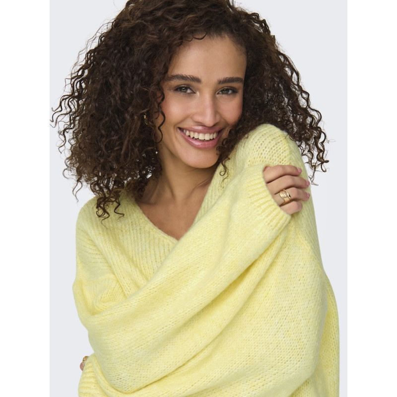 JDY Dinea L/S Vendbar Strik Pullover - Pastel Yellow